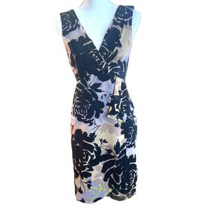 Women’s BANANA REPUBLIC Black Boho Floral Sleeveless Dress (2)